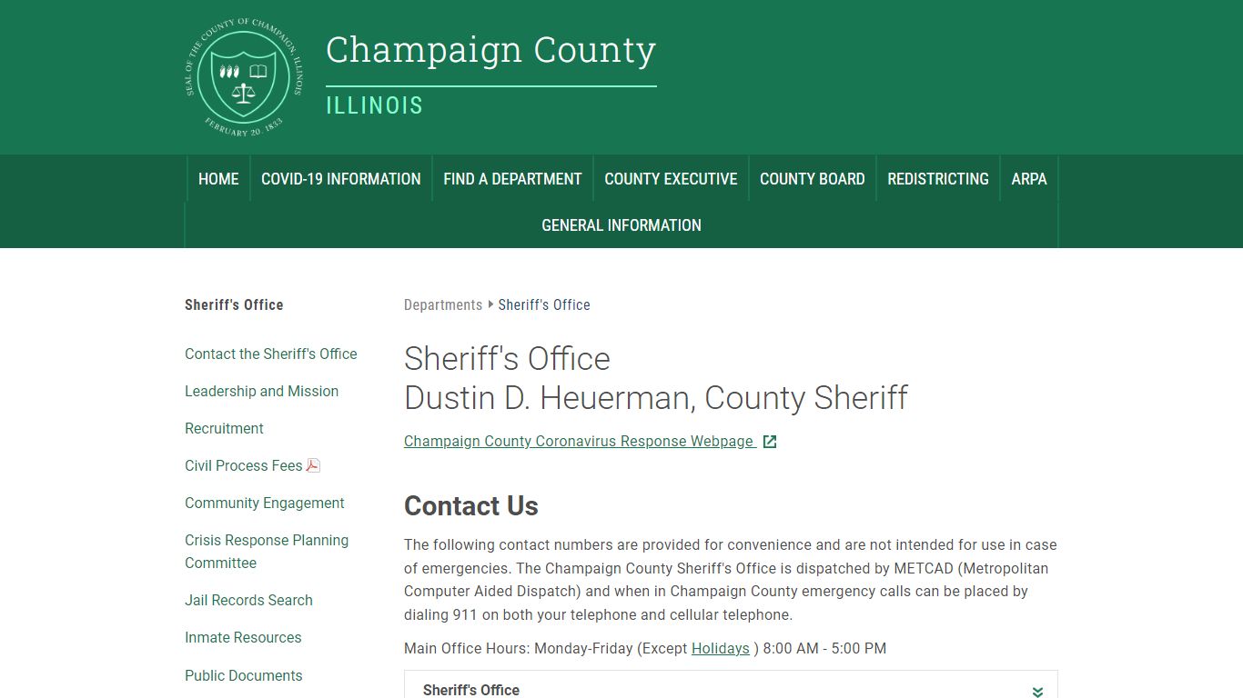 Sheriff's Office | Champaign County Illinois